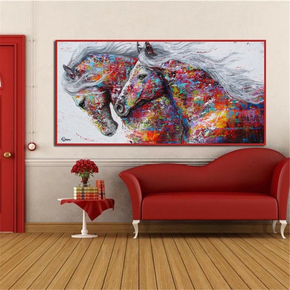 Horses Canvas Unframed Wall Art - Picture 3 of 15
